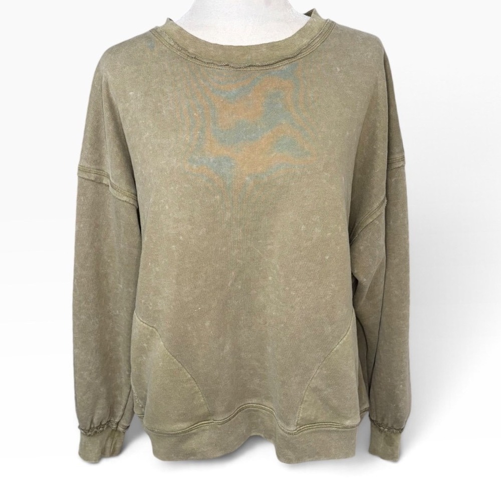 FP Movement Metti Crewneck Sweatshirt In Army Women's Size S